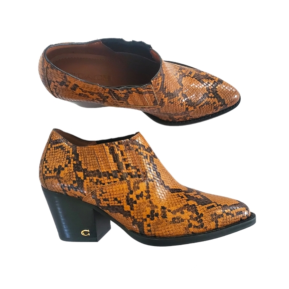 Coach Perri PTE Bootie Leather Heel Boot Size 7 C FG4194 - Picture 2 of 9